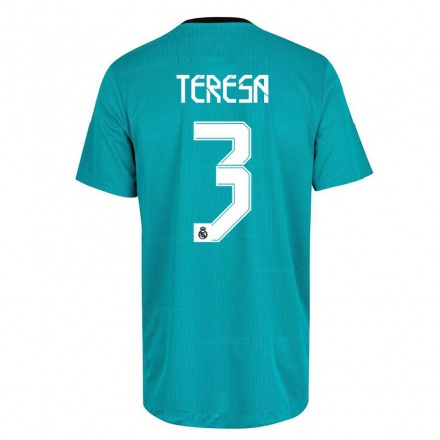 Kinder Fußball Teresa Abelleira #3 Hellgrun Ausweichtrikot Trikot 2021/22 T-Shirt