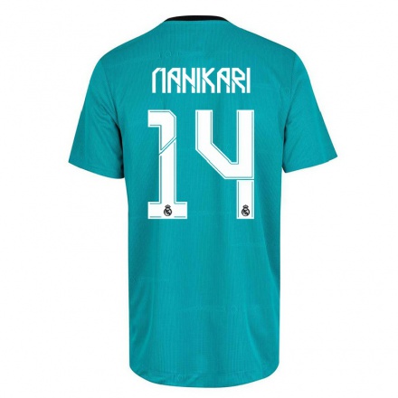 Kinder Fußball Nahikari Garcia #14 Hellgrun Ausweichtrikot Trikot 2021/22 T-Shirt