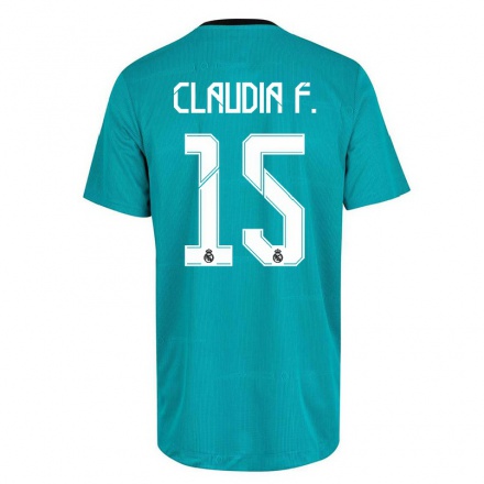 Kinder Fußball Claudia Florentino #15 Hellgrun Ausweichtrikot Trikot 2021/22 T-Shirt