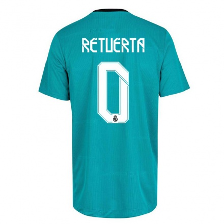 Kinder Fußball Alberto Retuerta #0 Hellgrun Ausweichtrikot Trikot 2021/22 T-Shirt