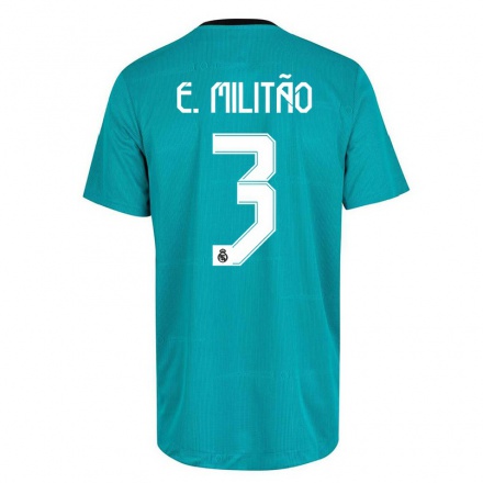 Kinder Fußball Eder Militao #3 Hellgrun Ausweichtrikot Trikot 2021/22 T-Shirt