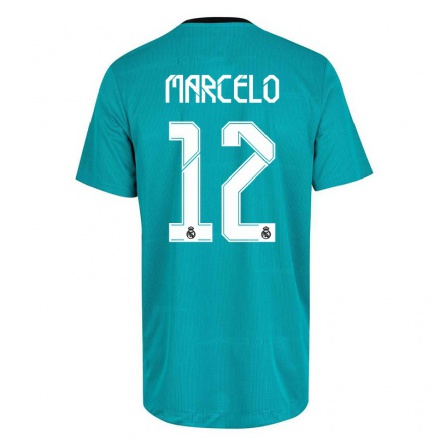 Kinder Fußball Marcelo #12 Hellgrun Ausweichtrikot Trikot 2021/22 T-Shirt