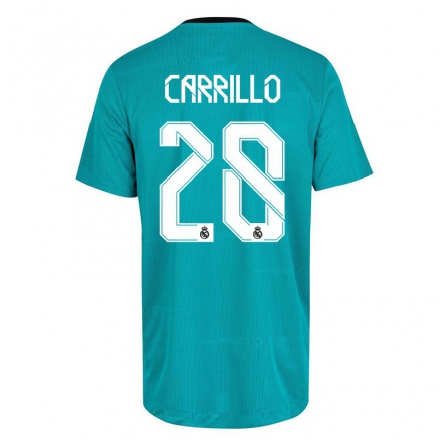 Kinder Fußball Alvaro Carrillo #28 Hellgrun Ausweichtrikot Trikot 2021/22 T-Shirt