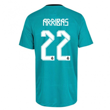 Kinder Fußball Sergio Arribas #22 Hellgrun Ausweichtrikot Trikot 2021/22 T-Shirt