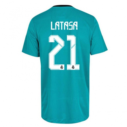 Kinder Fußball Juanmi Latasa #21 Hellgrun Ausweichtrikot Trikot 2021/22 T-Shirt