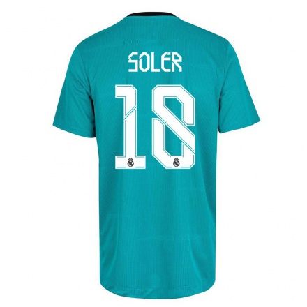 Kinder Fußball Kenneth Soler #18 Hellgrun Ausweichtrikot Trikot 2021/22 T-shirt