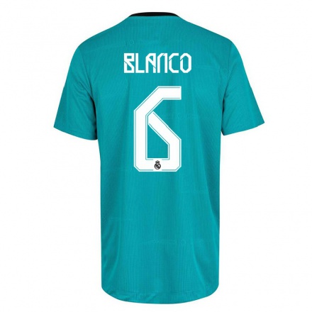 Kinder Fußball Antonio Blanco #6 Hellgrun Ausweichtrikot Trikot 2021/22 T-shirt