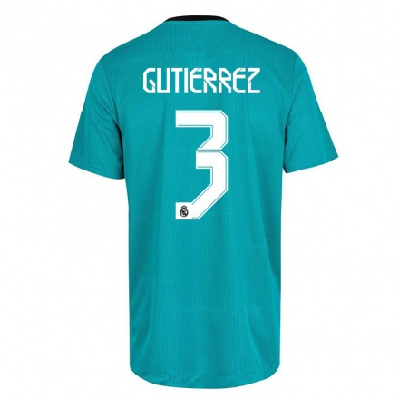 Kinder Fußball Miguel Gutierrez #3 Hellgrun Ausweichtrikot Trikot 2021/22 T-Shirt