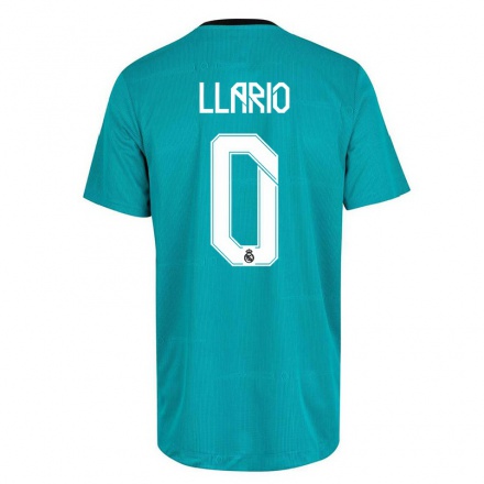 Kinder Fußball Carles Llario #0 Hellgrun Ausweichtrikot Trikot 2021/22 T-Shirt