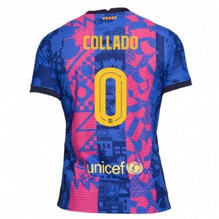 Kinder Fußball Alex Collado #0 Blaue Rose Ausweichtrikot Trikot 2021/22 T-Shirt