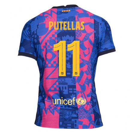Kinder Fußball Alexia Putellas #11 Blaue Rose Ausweichtrikot Trikot 2021/22 T-Shirt