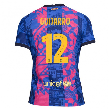 Kinder Fußball Patricia Guijarro #12 Blaue Rose Ausweichtrikot Trikot 2021/22 T-Shirt