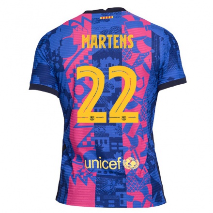 Kinder Fußball Lieke Martens #22 Blaue Rose Ausweichtrikot Trikot 2021/22 T-Shirt
