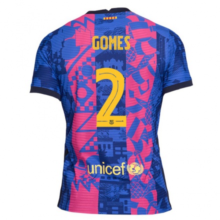 Kinder Fußball Igor Gomes #2 Blaue Rose Ausweichtrikot Trikot 2021/22 T-Shirt