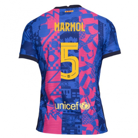 Kinder Fußball Mika Marmol #5 Blaue Rose Ausweichtrikot Trikot 2021/22 T-Shirt