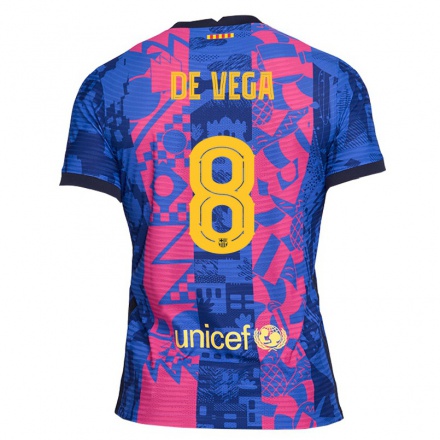 Kinder Fußball Lucas de Vega #8 Blaue Rose Ausweichtrikot Trikot 2021/22 T-Shirt