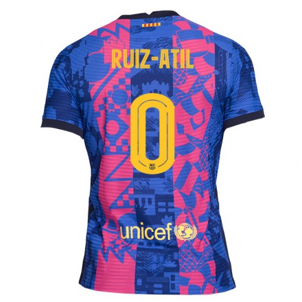 Kinder Fußball Kays Ruiz-Atil #0 Blaue Rose Ausweichtrikot Trikot 2021/22 T-Shirt
