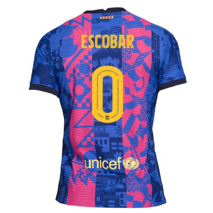 Kinder Fußball Jordi Escobar #0 Blaue Rose Ausweichtrikot Trikot 2021/22 T-shirt