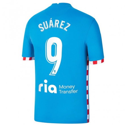 Kinder Fußball Luis Suarez #9 Blau Ausweichtrikot Trikot 2021/22 T-shirt