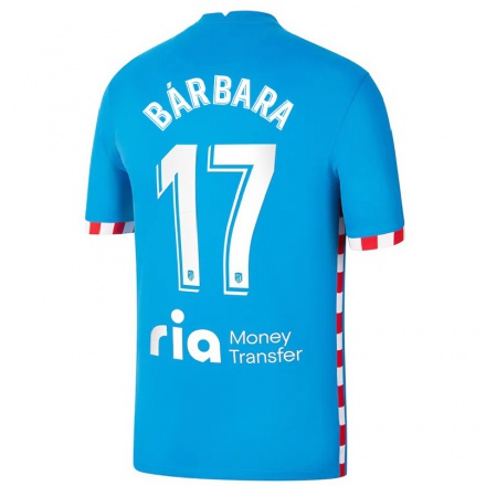 Kinder Fußball Barbara Latorre #17 Blau Ausweichtrikot Trikot 2021/22 T-Shirt