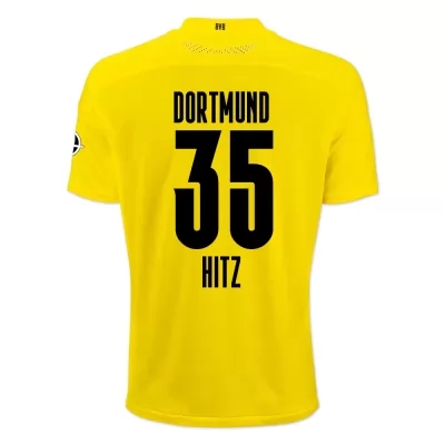 Kinder Fußball Marwin Hitz #35 Heimtrikot Gelb Schwarz Trikot 2020/21 Hemd