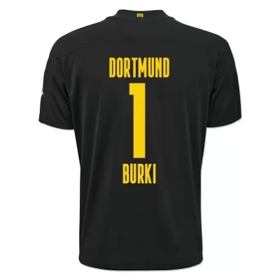Kinder Fußball Roman Burki #1 Auswärtstrikot Schwarz Trikot 2020/21 Hemd