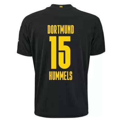 Kinder Fußball Mats Hummels #15 Auswärtstrikot Schwarz Trikot 2020/21 Hemd
