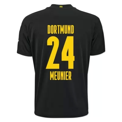 Kinder Fußball Thomas Meunier #24 Auswärtstrikot Schwarz Trikot 2020/21 Hemd