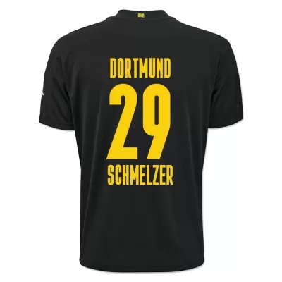 Kinder Fußball Marcel Schmelzer #29 Auswärtstrikot Schwarz Trikot 2020/21 Hemd