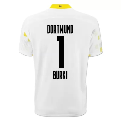 Kinder Fußball Roman Burki #1 Ausweichtrikot Weiß Gelb Trikot 2020/21 Hemd