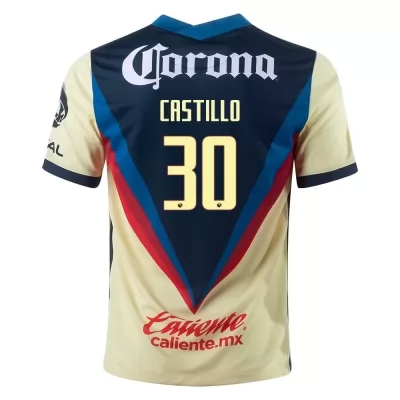 Kinder Fußball Nicolas Castillo #30 Heimtrikot Gelb Trikot 2020/21 Hemd