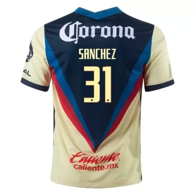 Kinder Fußball Emilio Sanchez #31 Heimtrikot Gelb Trikot 2020/21 Hemd