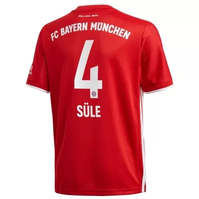 Kinder Fußball Niklas Sule #4 Heimtrikot Rot Trikot 2020/21 Hemd