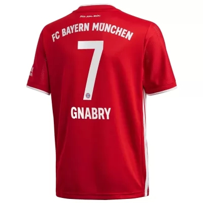 Kinder Fußball Serge Gnabry #7 Heimtrikot Rot Trikot 2020/21 Hemd