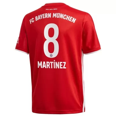 Kinder Fußball Javi Martinez #8 Heimtrikot Rot Trikot 2020/21 Hemd