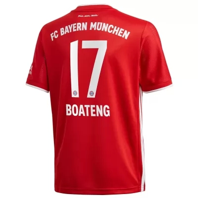 Kinder Fußball Jerôme Boateng #17 Heimtrikot Rot Trikot 2020/21 Hemd