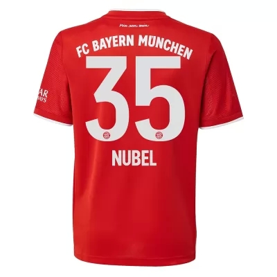 Kinder Fußball Alexander Nubel #35 Heimtrikot Rot Trikot 2020/21 Hemd