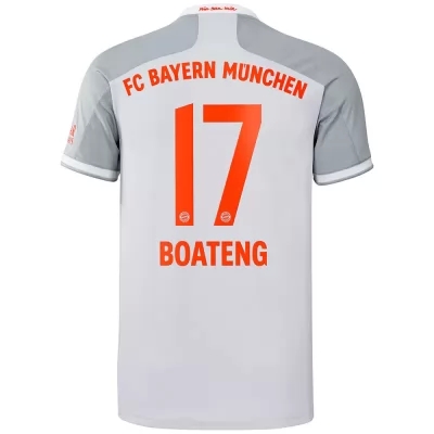 Kinder Fußball Jerôme Boateng #17 Auswärtstrikot Grau Trikot 2020/21 Hemd