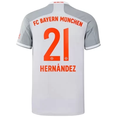 Kinder Fußball Lucas Hernandez #21 Auswärtstrikot Grau Trikot 2020/21 Hemd