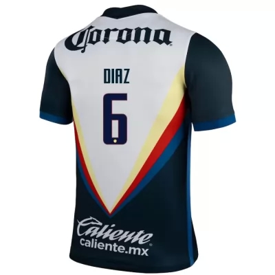 Kinder Fußball Sergio Diaz #6 Auswärtstrikot Weiß Trikot 2020/21 Hemd