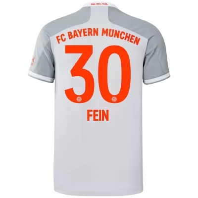 Kinder Fußball Adrian Fein #30 Auswärtstrikot Grau Trikot 2020/21 Hemd