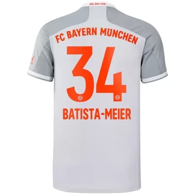 Kinder Fußball Oliver Batista Meier #34 Auswärtstrikot Grau Trikot 2020/21 Hemd