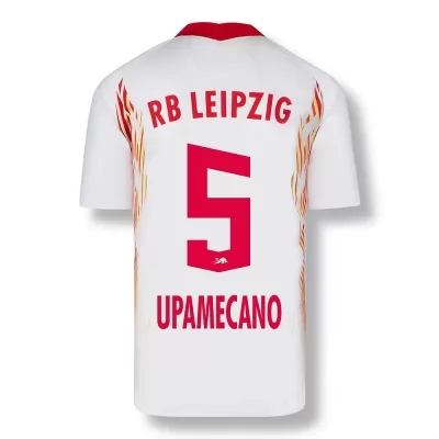Kinder Fußball Dayot Upamecano #5 Heimtrikot Rot-Weiss Trikot 2020/21 Hemd