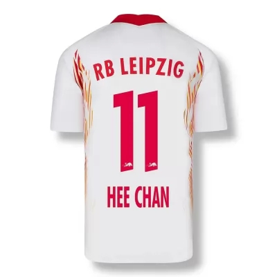 Kinder Fußball Hwang Hee-chan #11 Heimtrikot Rot-Weiss Trikot 2020/21 Hemd