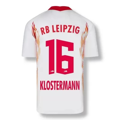 Kinder Fußball Lukas Klostermann #16 Heimtrikot Rot-Weiss Trikot 2020/21 Hemd
