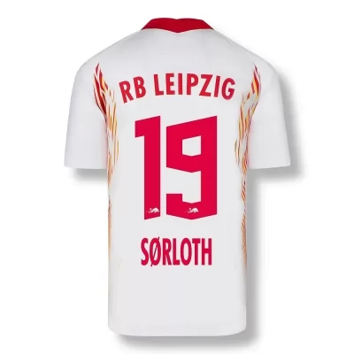 Kinder Fußball Alexander Sorloth #19 Heimtrikot Rot-Weiss Trikot 2020/21 Hemd