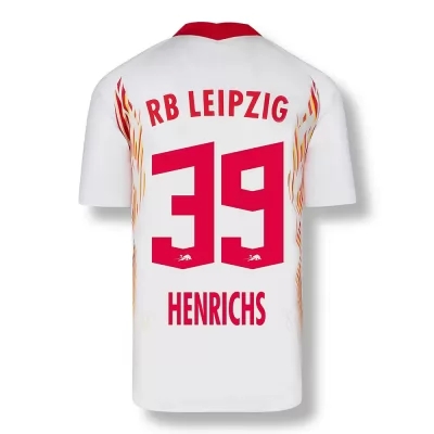 Kinder Fußball Benjamin Henrichs #39 Heimtrikot Rot-Weiss Trikot 2020/21 Hemd