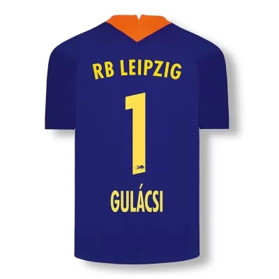 Kinder Fußball Peter Gulacsi #1 Ausweichtrikot Elektrisches Blau Trikot 2020/21 Hemd
