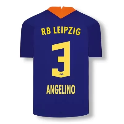Kinder Fußball Angelino #3 Ausweichtrikot Elektrisches Blau Trikot 2020/21 Hemd