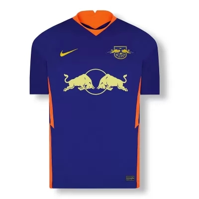 Kinder Fußball Dayot Upamecano #5 Ausweichtrikot Elektrisches Blau Trikot 2020/21 Hemd